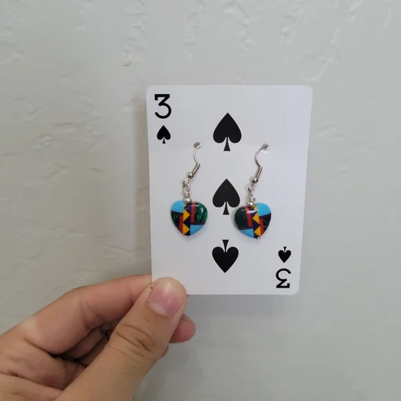 Navajo Multi Stone Necklace and Earrings Set - Picture 6 of 10